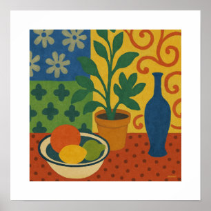 Póster Vida modernista con pintura de frutas
