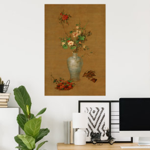 Póster Vida muerta floral imperial china de Castiglione