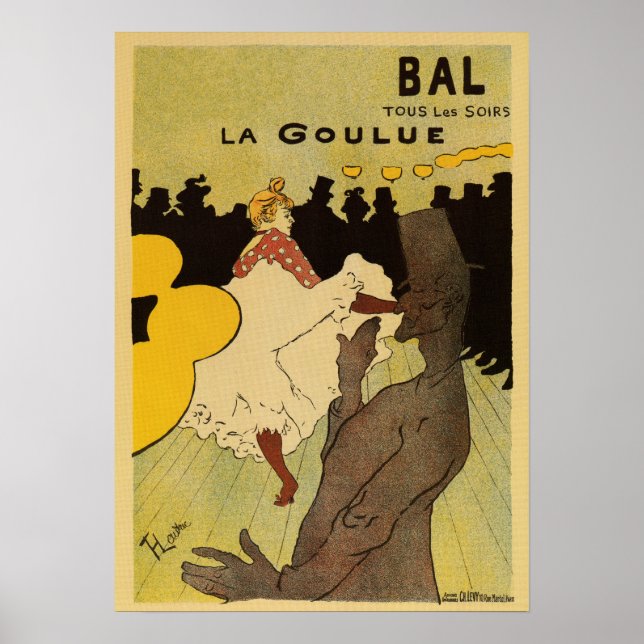 Póster Vida nocturna de París 1891 Toulouse Lautrec (Frente)