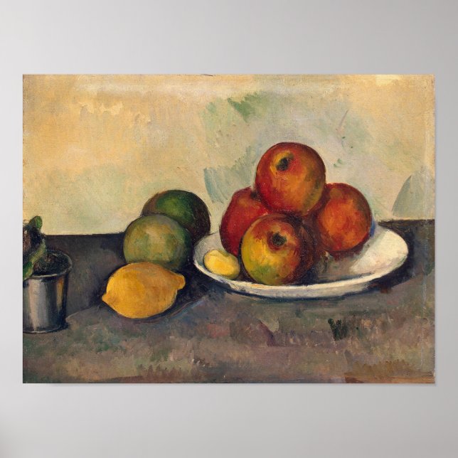 Póster Vida residual con manzanas, c.1890 (Frente)