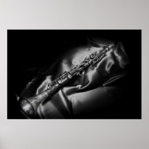 Póster Vida residual del clarinete antiguo, B&W