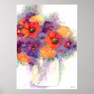 Póster vida residual del color del agua