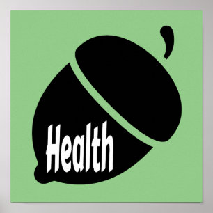 Póster Vida saludable para las nueces de la salud