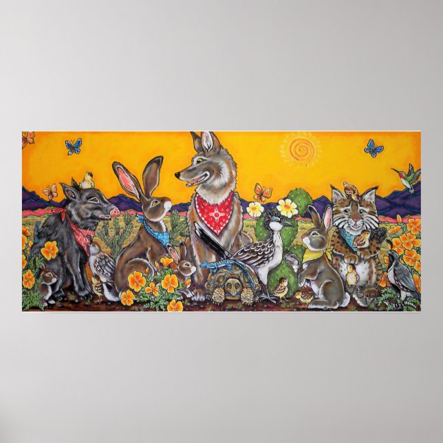 Póster Vida salvaje del desierto Poster humorístico del s (Frente)