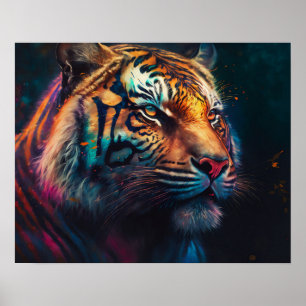 Póster Vida salvaje del Tigre de Bengala Real