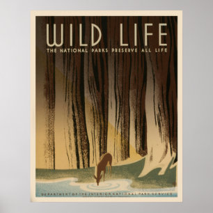 Póster Vida salvaje El afiche de la cosecha de los parque