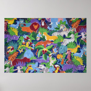 Póster Vida Silvestre Colorida