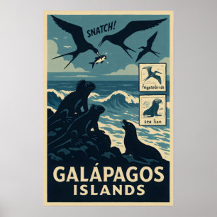 Póster Vida silvestre de las Islas Galápagos