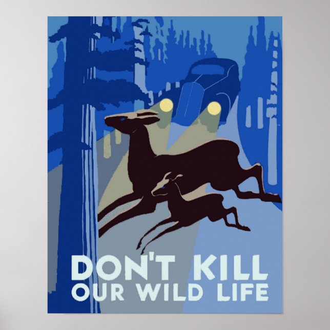 Póster Vida silvestre WPA (Frente)
