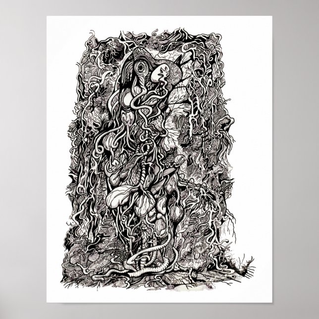 Póster Vida sin piel, por Brian Benson (Frente)