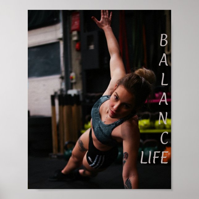 Póster Vida útil del balance de yoga (Frente)