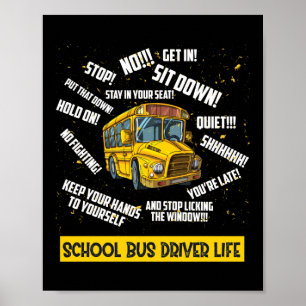 Póster Vida útil del conductor del bus escolar