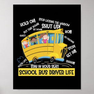 Póster Vida útil del conductor del bus escolar