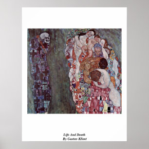 Póster Vida y muerte de Gustavo Klimt