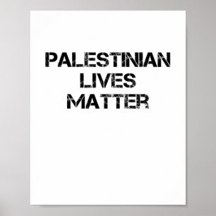 Póster Vidas Palestinas Detengan el Genocidio En Palestin