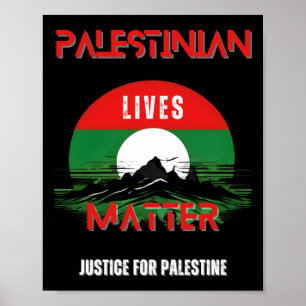 Póster Vidas Palestinas - Justicia Para Palestina