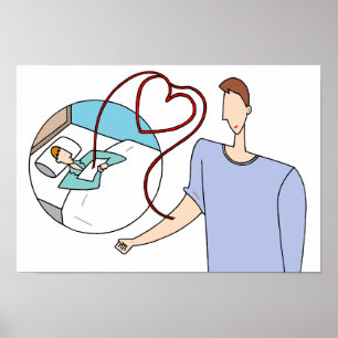 Póster Vidas preciosas conectadas por corazones.