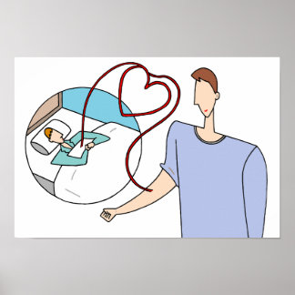 Póster Vidas preciosas conectadas por corazones.