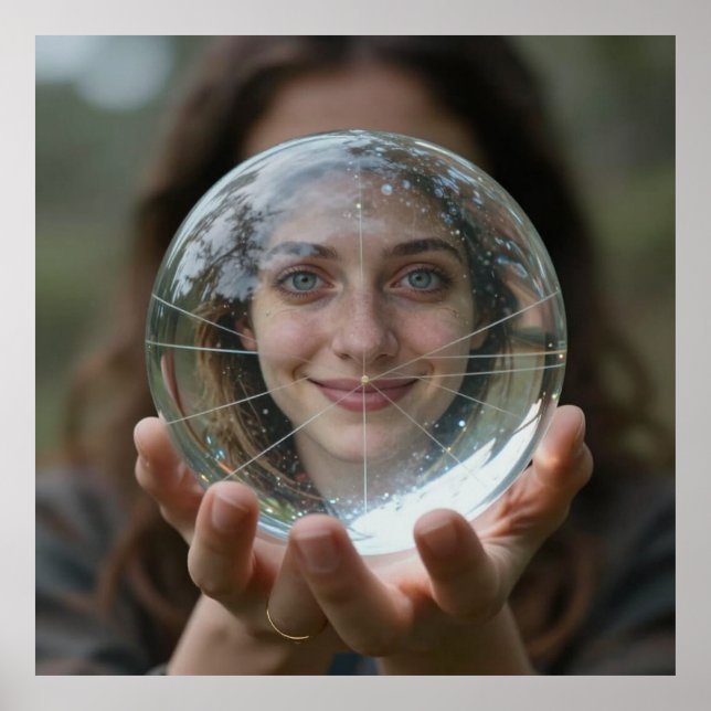 Póster Vidente de dimensión surrealista con mirada místic (Frente)