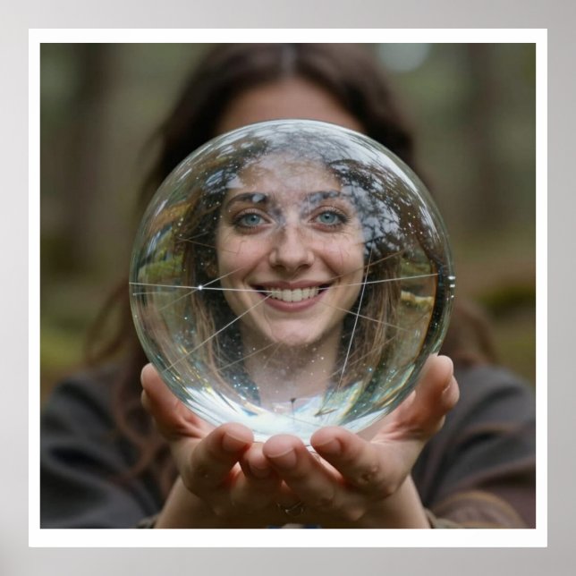 Póster Vidente Místico con Bola de Cristal Multidimension (Frente)