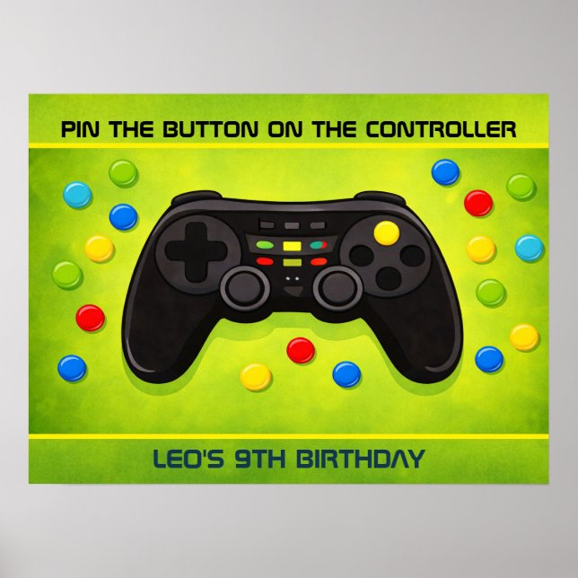 Póster VIDEO GAME POSTER GAME for Birthday Parites (Frente)