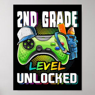 Póster Videojuego de 2º Grado Desbloqueado Ck to School B