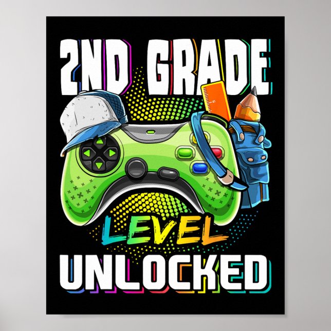 Póster Videojuego de 2º Grado Desbloqueado Ck to School B (Frente)
