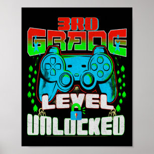 Póster Videojuego de 3er grado sin bloquear de vuelta a l