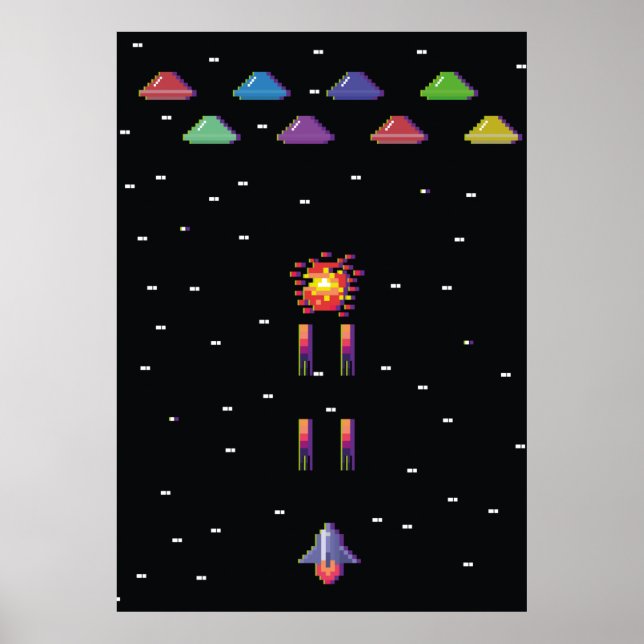 Póster Videojuego de arcade retro de 1908 (Frente)