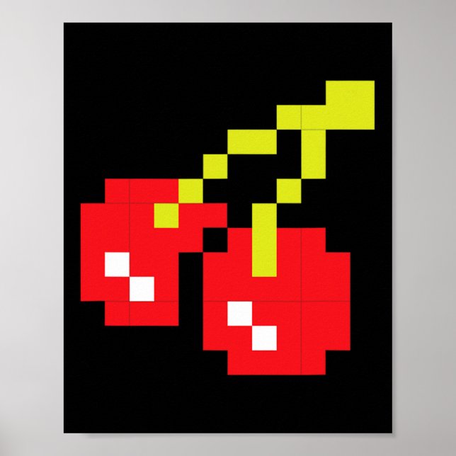 Póster Videojuego de cerezas 80 Disfraces de Halloween Fá (Frente)