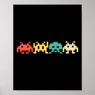 Póster Videojuego de los 80 Viñeta Retro Arcade 2