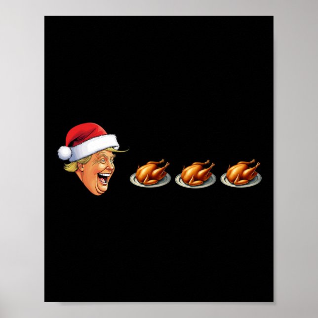 Póster Videojuego de navidades Trump se enfrenta a comer  (Frente)