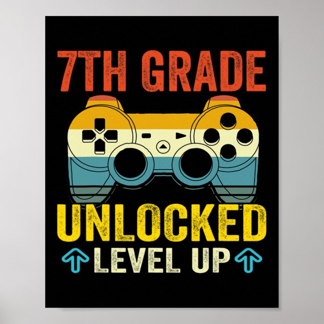Póster Videojuego de nivel de nivel de 7 grados desbloque (Frente)