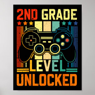 Póster Videojuego desbloqueado de 2º Grado para volver a 