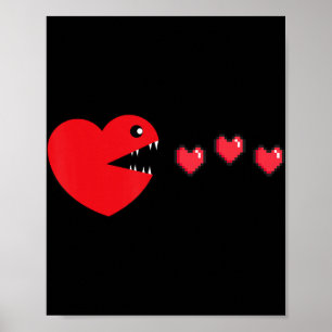 Póster Videojuego el día de San Valentín Valentine Gamer
