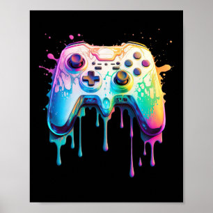 Póster Videojuego Gráfico - Amante de Videojuegos Colorid