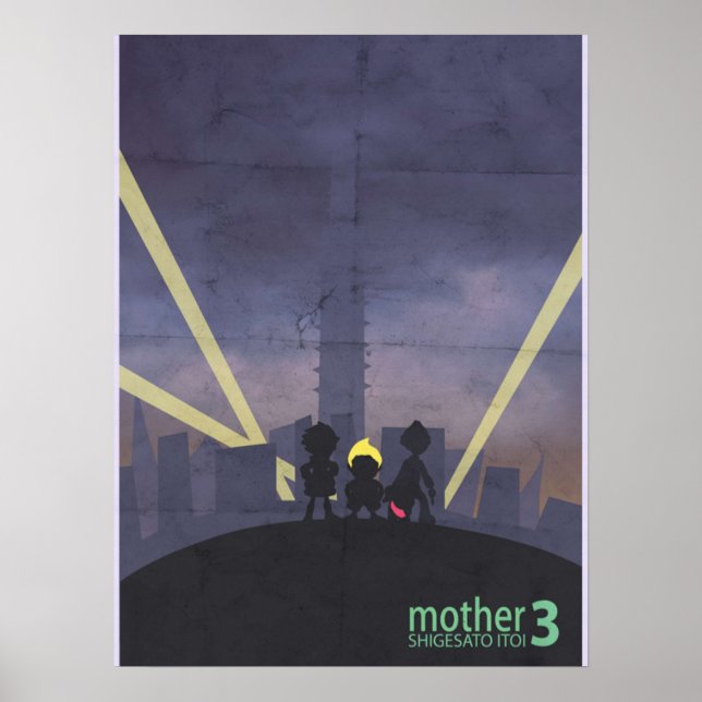 Póster Videojuego minimalista Art Mother 3 (Frente)