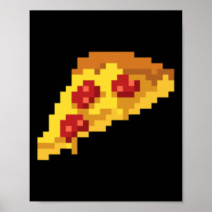 Póster Videojuego Pixel Pizza 80 Retro Halloween C de 8 b