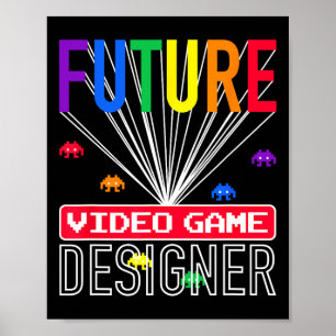 Póster Videojuego Shirt Future Video Game Designer Kids