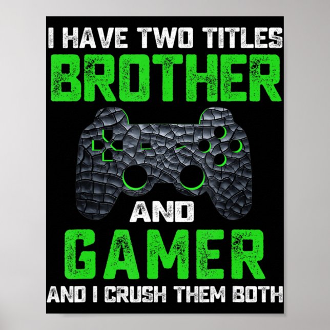 Póster Videojuegos de moda Jugador divertido Regalo de ju (Frente)