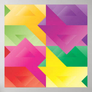 Póster Videojuegos triangulares
