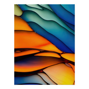 Póster Vidrio arcoiris colorido