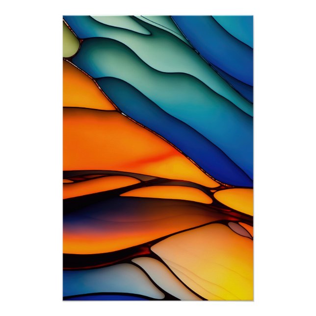 Póster Vidrio arcoiris colorido (Anverso)