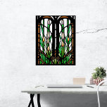 Póster Vidrio con manchas de estilo Art Nouveau de color<br><div class="desc">Un bonito diseño digital de estilo Art Nouveau que incorpora elementos de vidrio teñido y líneas geométricas. Este tipo de diseño sería perfecto para añadir un toque decorativo a una habitación.</div>