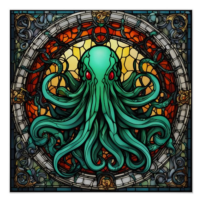 Póster Vidrio Cthulhu Seted (Anverso)
