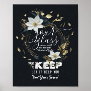 Póster Vidrio De Asiento Para bodas Para La Noche Encuent