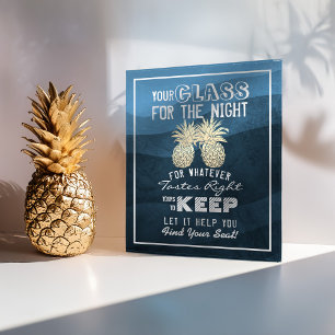 Póster Vidrio De Asiento Para bodas Para La Noche Encuent