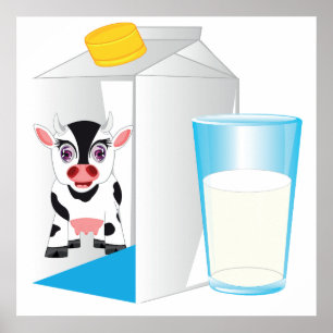 Póster Vidrio De Leche