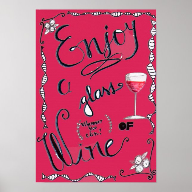 Póster Vidrio de vino (Frente)