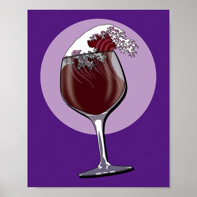Póster Vidrio De Vino (Frente)